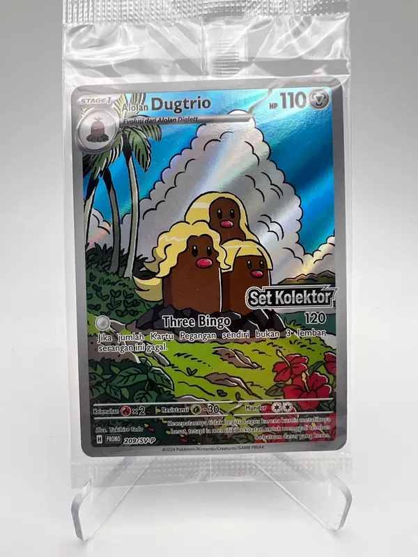 Alolan Dugtrio 209/SV-P – Promo Indonésie – Scellé – Set Kolektor