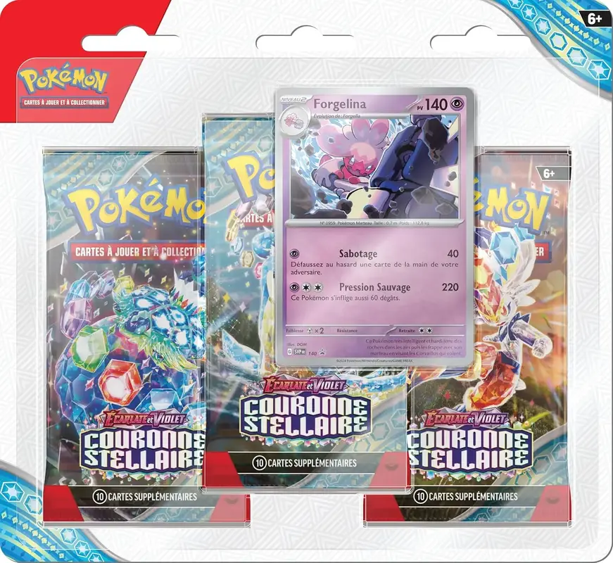 Blister de 3 boosters Forgelina Écarlate et Violet – Ecarlate Et Violet – Carte Pokémon Common