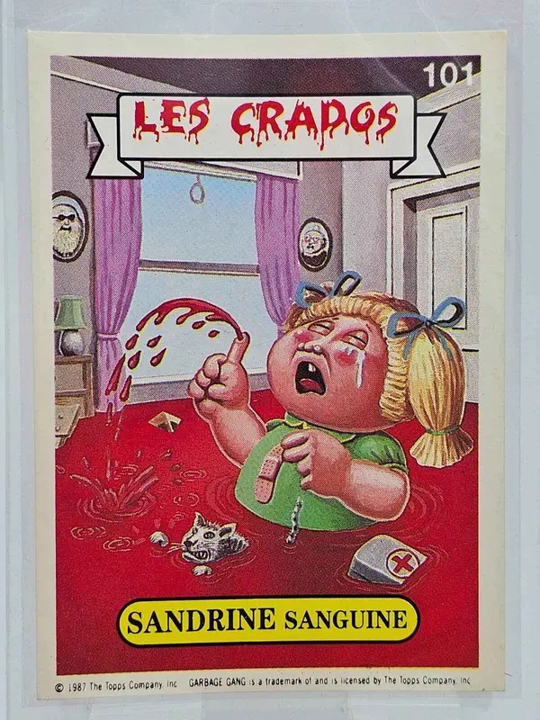 Carte Les Crados n°101 - Sandrine Sanguine - 1987 - Topps