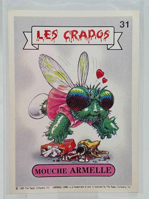 Carte Les Crados n°31 - Mouche Armelle - 1985 - Topps