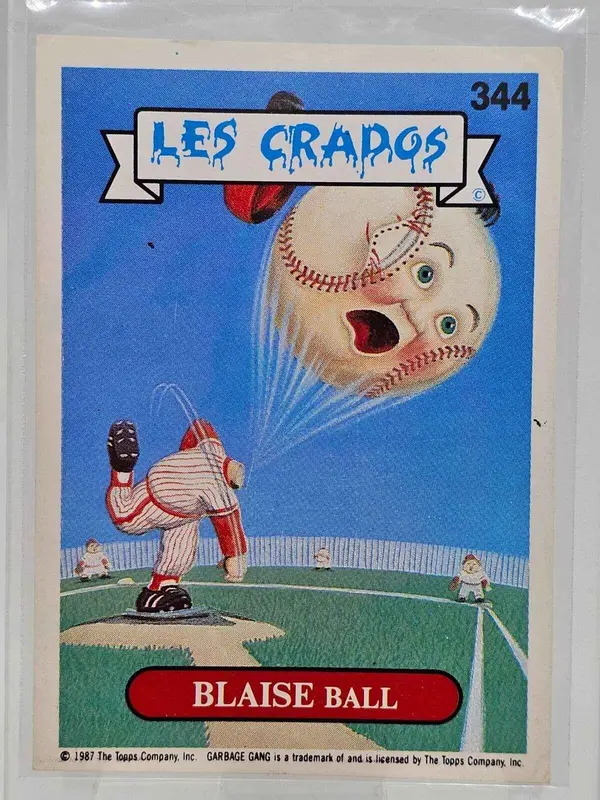 Carte Les Crados n°344 - Blaise Ball - 1987 - Topps