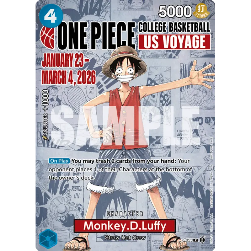Carte One Piece Monkey.D.Luffy (P-055) (V.3) Promos