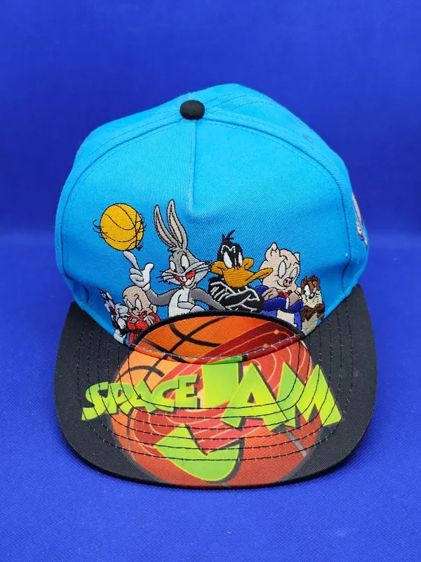 Casquette Space Jam Tunes Squad Bugs Bunny Snapback Vintage Bleu Noir