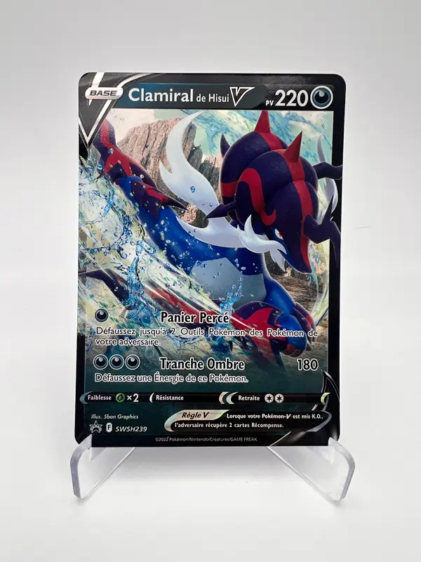 Clamiral de Hisui V SWSH239 – Promo Black Star – FR – Ultra Rare – Near Mint
