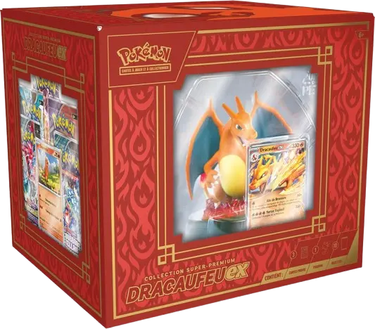 Coffret - SUPER Collection Premium Figurine - Dracaufeu Ex - FR