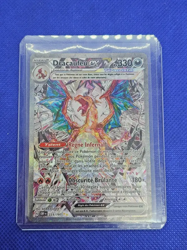 Dracaufeu ex 223/197 SIR Flammes Obsidiennes Pokémon FR Alt Secret