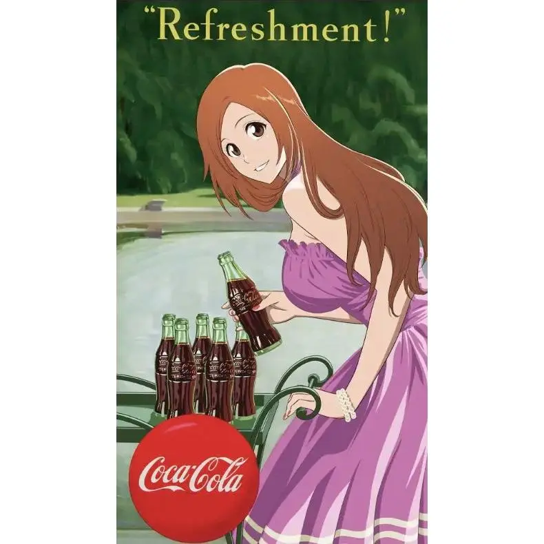 Grande Affiche Bleach Orihime Inoue X Coca-Cola (Retro) - Atmos