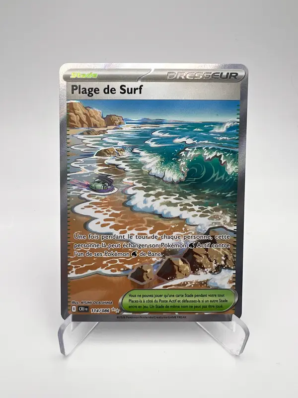 Plage de Surf 114/086 - Chaos Ascendant - FR - Carte Stade Hyper Rare