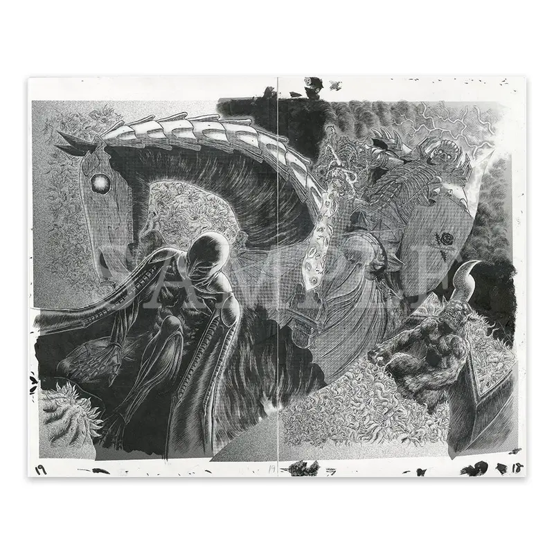 Planche Manuscrite (Q) - Skull Knight et Femto - Berserk Exhibition