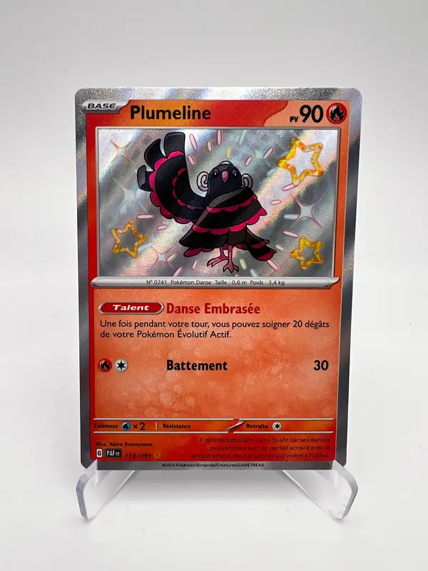 Plumeline 113/091 – Shiny – Destinées de Paldea – NM – Carte Pokémon