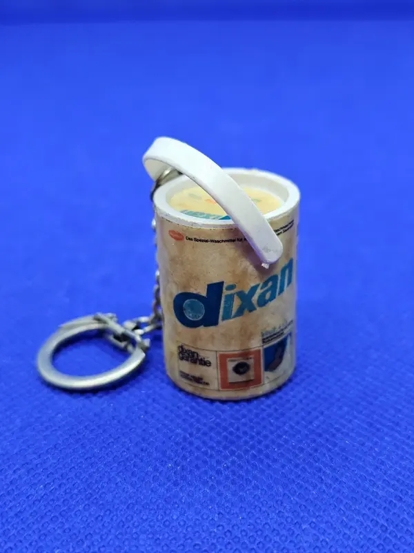 Porteclés Vintage Dixan Publicitaire, Miniature Lessive, 4 cm