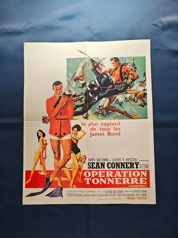 Poster James Bond 007 Opération Tonnerre Goldfinger Sean Connery United Artists