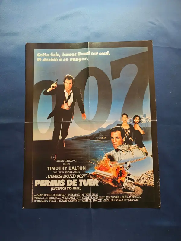 Poster James Bond 007 Permis de tuer Tuer n’est pas jouer Timothy Dalton United