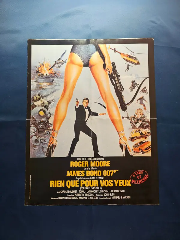 Poster James Bond 007 Rien que pour vos yeux Moonraker Roger Moore United Artist