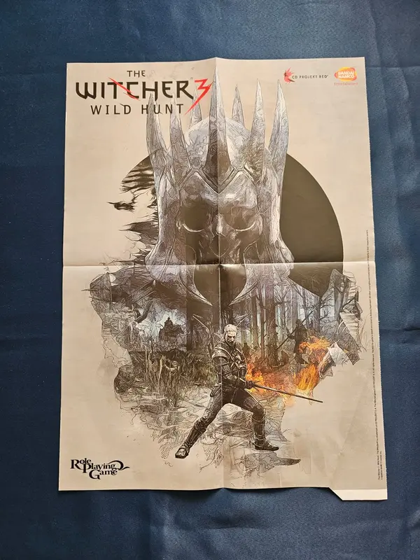 Poster Recto Verso The Witcher 3 Wild Hunt The 3rd Birthday Square Enix 40x55cm