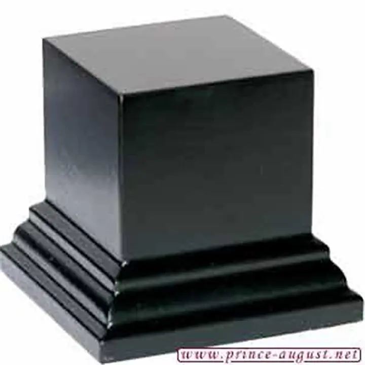 Prince August - Socle carré 5x5x4 cm Noir - Ref S123