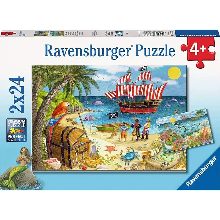 Ravensburger - Pirates et sirènes - 2 Puzzles 24 pièces