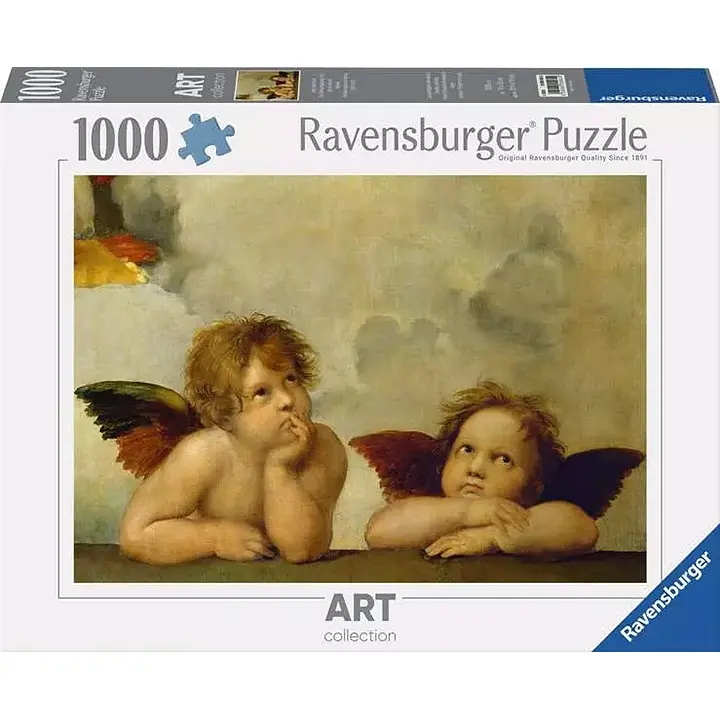 Ravensburger - Putti, détail de la Madone Sixtine de Raphaël - Puzzle 1000 pièces