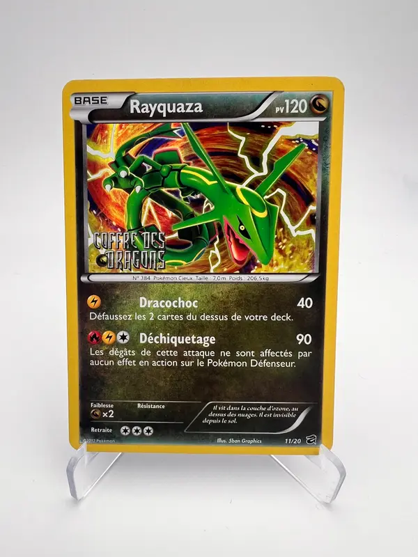 Rayquaza 11/20 – Stamp Coffre des Dragons – Coffre des Dragons – EXC – Carte Pokémon