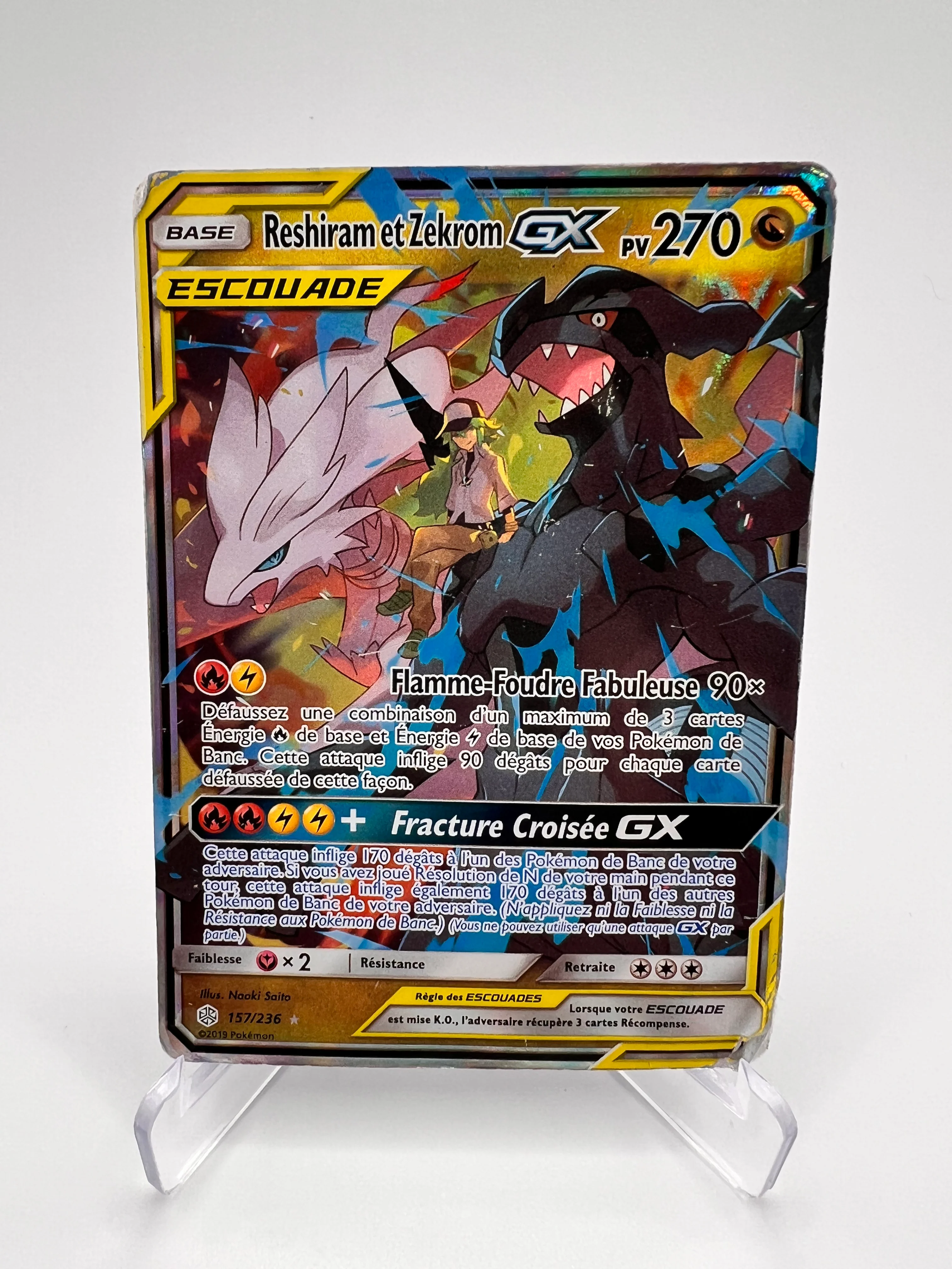 Reshiram et Zekrom GX 157/236 – Carte Pokémon Rare