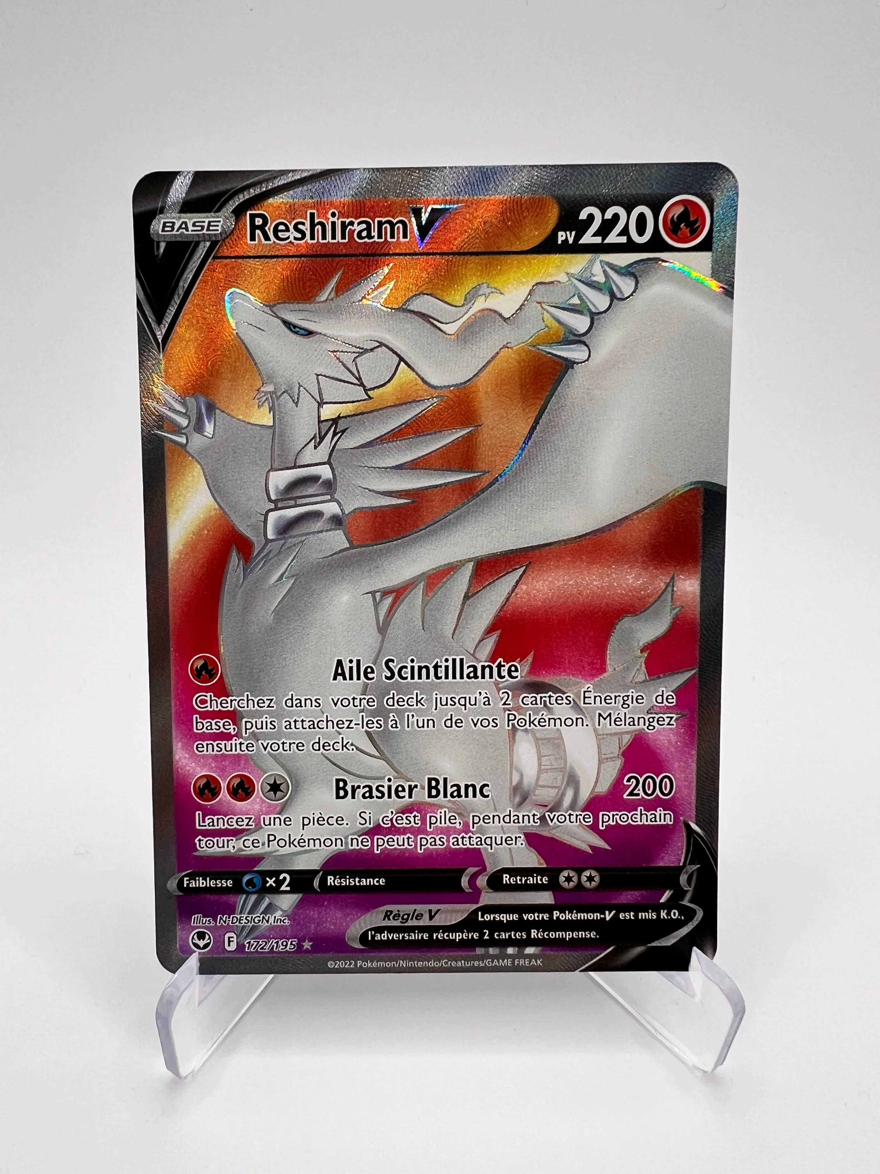 Reshiram V 172/195 - Tempete Argentee